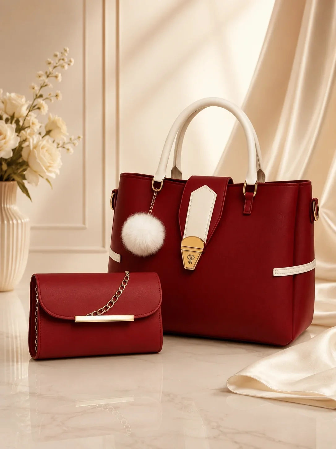 DuoChic Shoulder Bags – Soft Leather 2-Pack