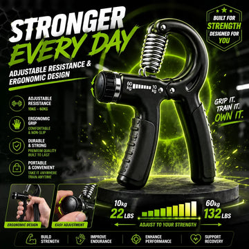 Adjustable Grip Strengthener with Counter